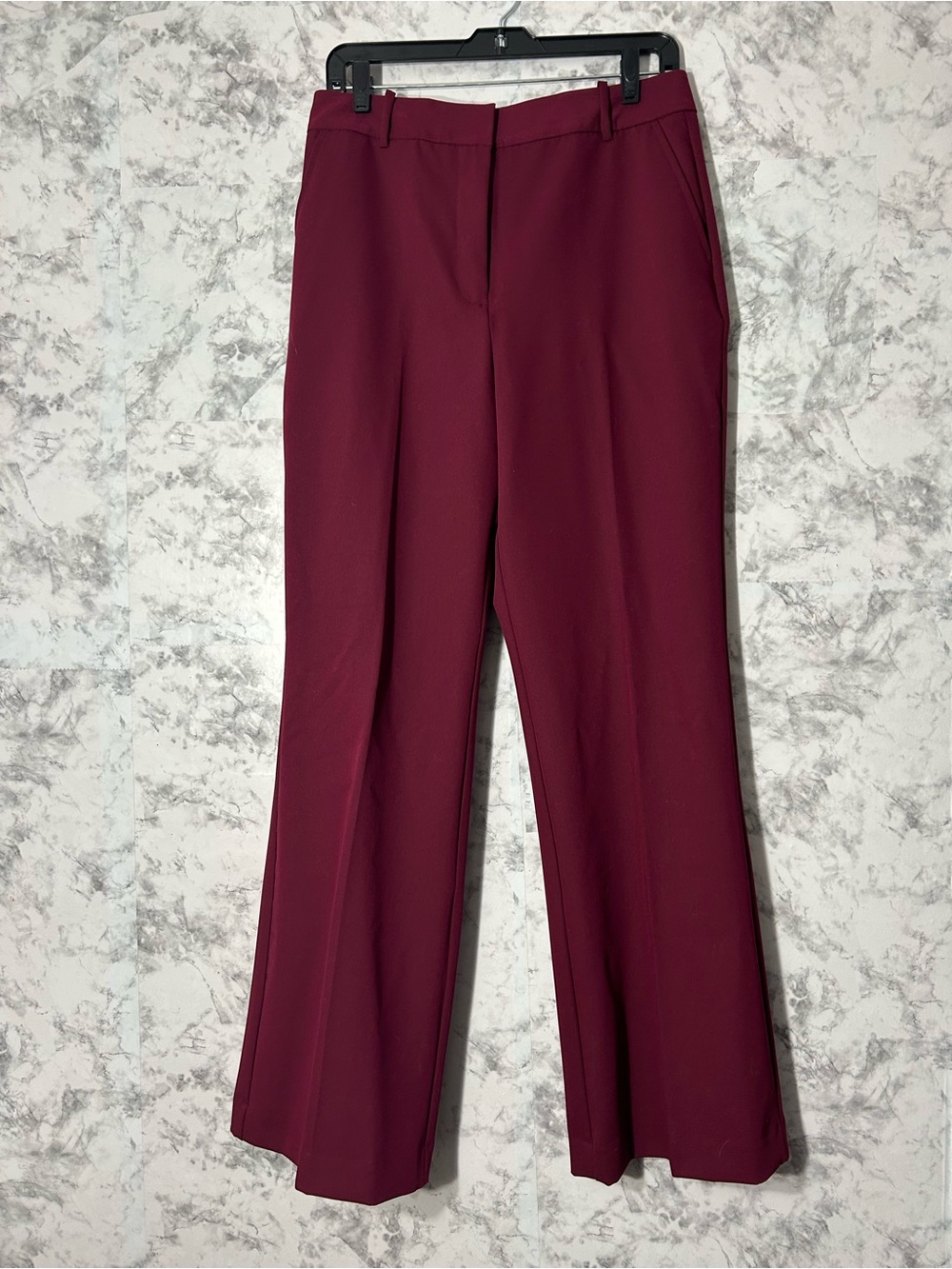 Worthington women Burgundy Wrinkle free Trousers Sz 6
